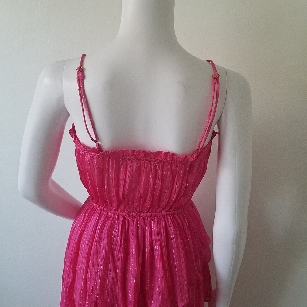 𝅺Tularosa Camellia Dress in Raspberry Sorbet Barbiecore Size XXS - Picture 5 of 14